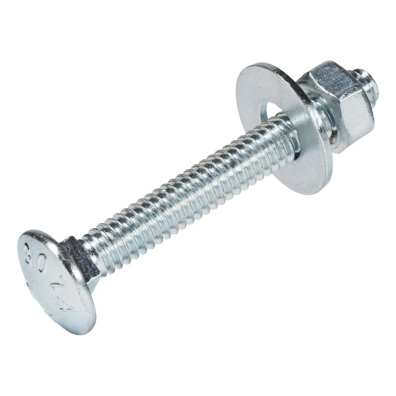 MAKERS BOLT 1/4" x 2" (100 Pack) Zinc Carriage Bolt Kit, Grade 307A by - Image 1